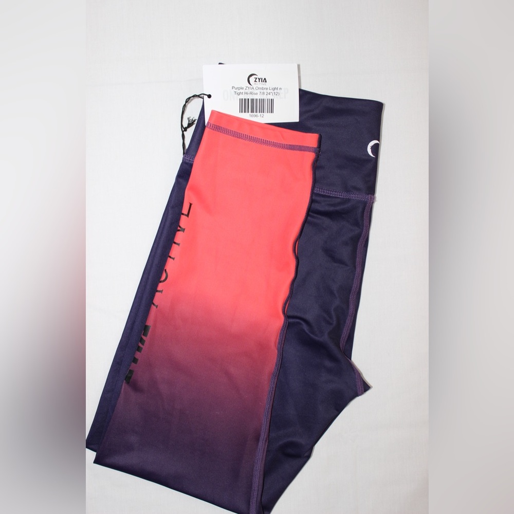 Women’s Zyia Active Ombré Light n Tight Hi-Rise Leggings 7/8 24” Size 12